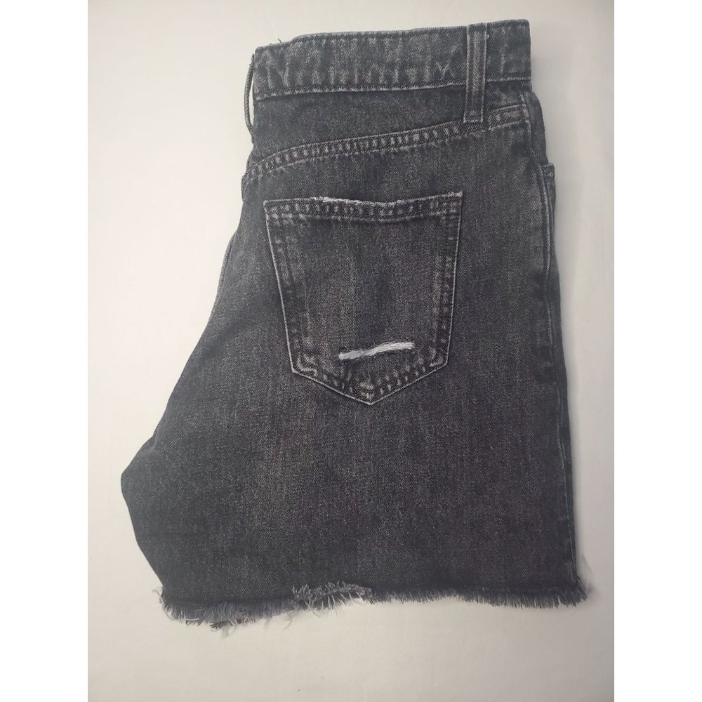New Black Hi-Rise Ripped Arizona Jean Shorts Size 9 Juniors